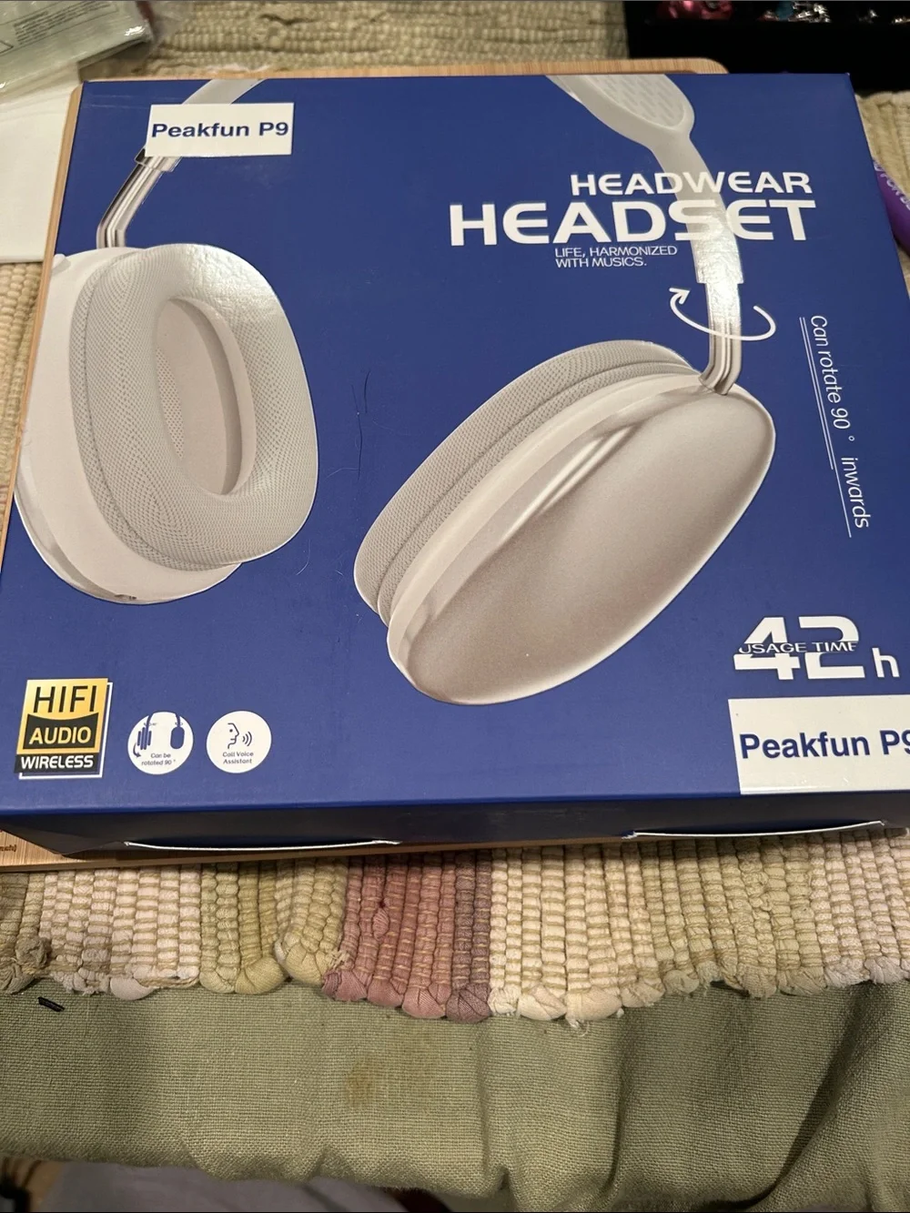 P9 Silver Wireless Headset - Over-Ear Bluetooth Headphones